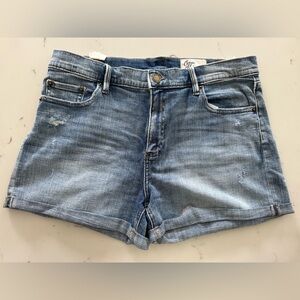 Cosmic Blue Love Jean Shorts